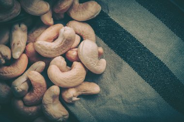 Kaju fıstıklarını kapat; Gıda Arkaplanı 