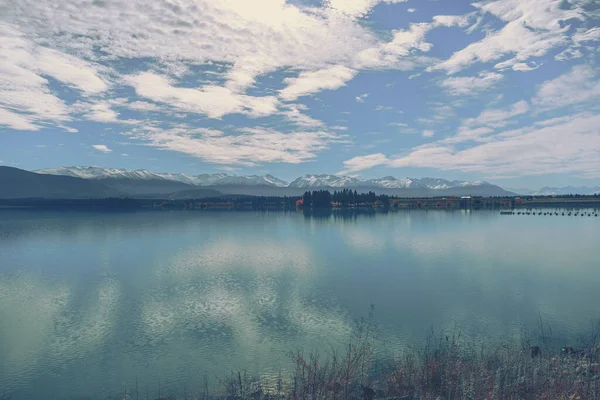 Lago Ruataniwha Otoño Isla Sur Nueva Zelanda — Foto de Stock