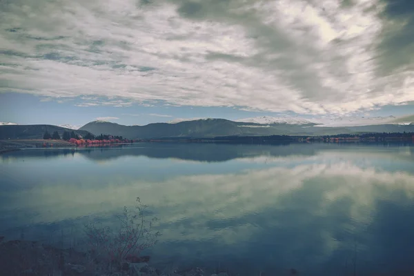 Lago Ruataniwha Otoño Isla Sur Nueva Zelanda — Foto de Stock