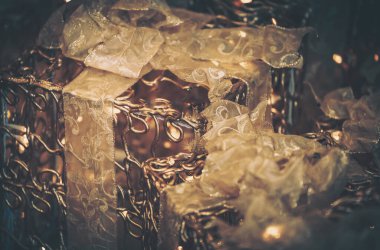 Noel dekorasyonunun Bokeh resmi