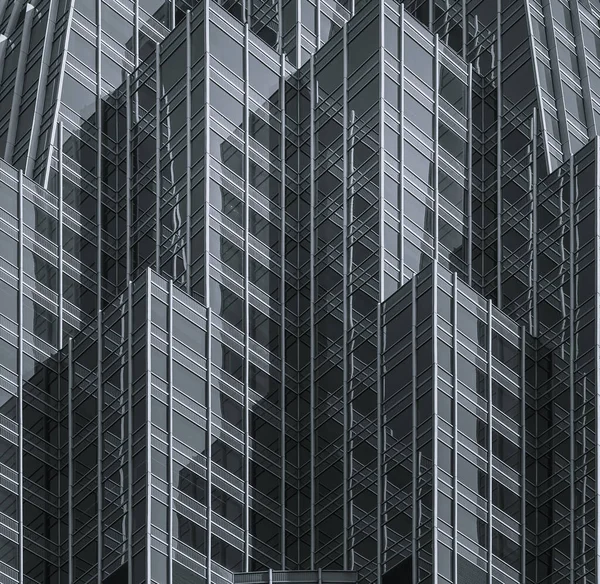 Современная Архитектура Гонконга Изображение Черно Белый Стиль — стоковое фото