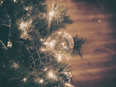 Noel dekorasyonunun Bokeh resmi