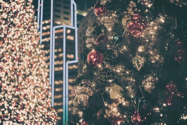 Noel dekorasyonunun Bokeh resmi