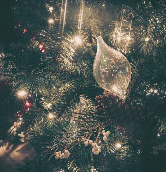Bokeh Imagem Fundo Decoração Natal — Fotografia de Stock