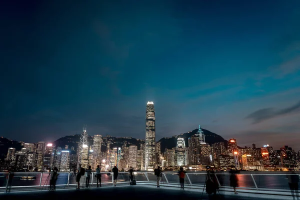 Hong Kong Victoria Limanı Ndaki Şehir Manzarası — Stok fotoğraf