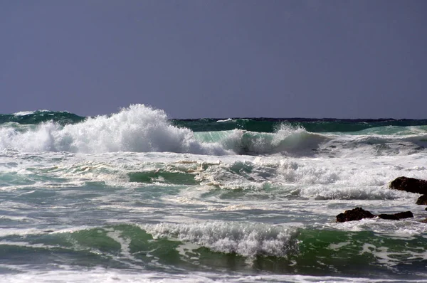 Ondas Oceánicas Hermosa Costa Portugal —  Fotos de Stock