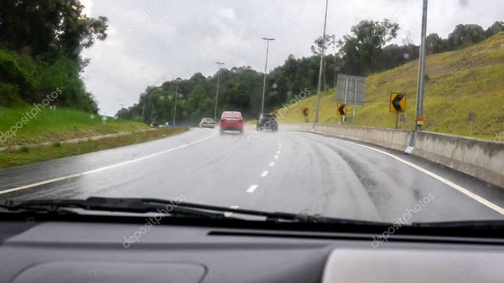 Selangor, Malaysia - May 31, 2020: The view of Persiaran Mokhtar 
