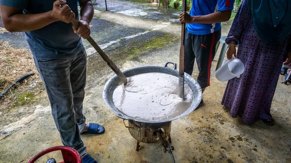 Kuala Pilah Malasia Junio 2020 Cocinar Tradicional Desierto Dulce Malasia — Foto de Stock