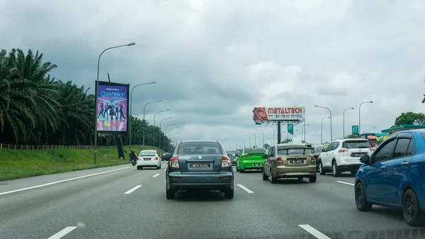 Селангор Малайзія Червня 2020 Вид Шосе Малайзії Вітрового Екрану Автомобіля — стокове фото