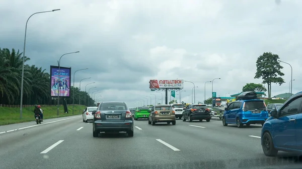 Селангор Малайзія Червня 2020 Вид Шосе Малайзії Вітрового Екрану Автомобіля — стокове фото