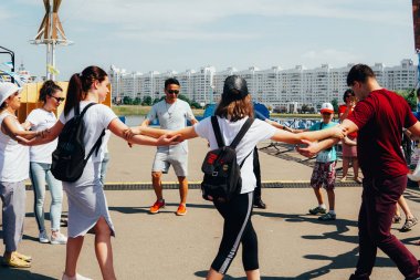 2. Avrupa Oyunları'nın ilk günü. Ana taraftar bölgesi Palace of Sports, Minsk.