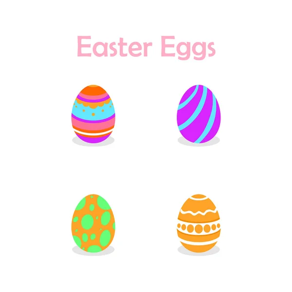 Illustration of easter eggs collection for easter day — Stock Vector