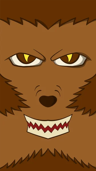 Werewolf card background vector illustration can use for halloween banner social media feed and story — Wektor stockowy