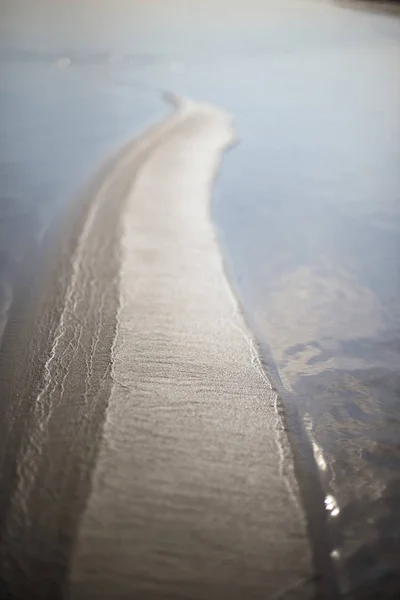 Island  of sand in the water — Stock Photo, Image