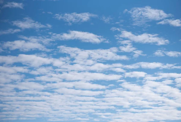 Biały Cumulus chmury przeciwko błękitne niebo — Zdjęcie stockowe