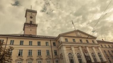 Zaman atlamalı şehri Lviv, Ukrayna. Avrupa şehir. Şehrin popüler alanlarda