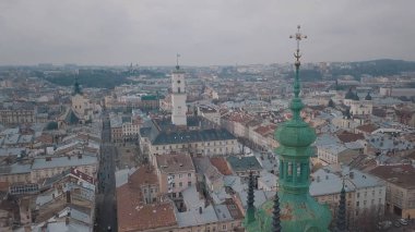 Anteni şehri Lviv, Ukrayna. Avrupa şehir. Şehrin popüler alanlarda