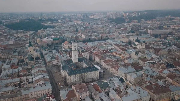 Anteni şehri Lviv, Ukrayna. Avrupa şehir. Şehrin popüler alanlarda — Stok fotoğraf