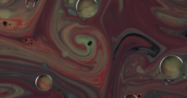 Sfondo psichedelico astratto. Movimento lento dell'inchiostro in un liquido multicolore — Video Stock