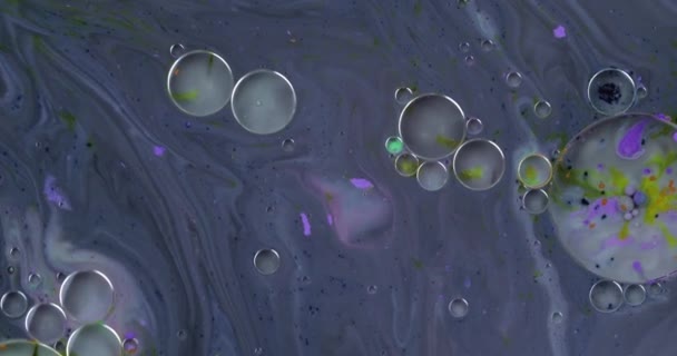 Fantastic structure of colorful bubbles. Chaotic motion. Abstract background — Stock Video