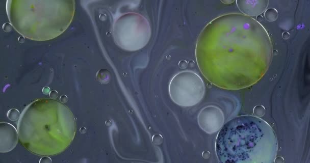 Fantastic structure of colorful bubbles. Chaotic motion. Abstract background — Stock Video