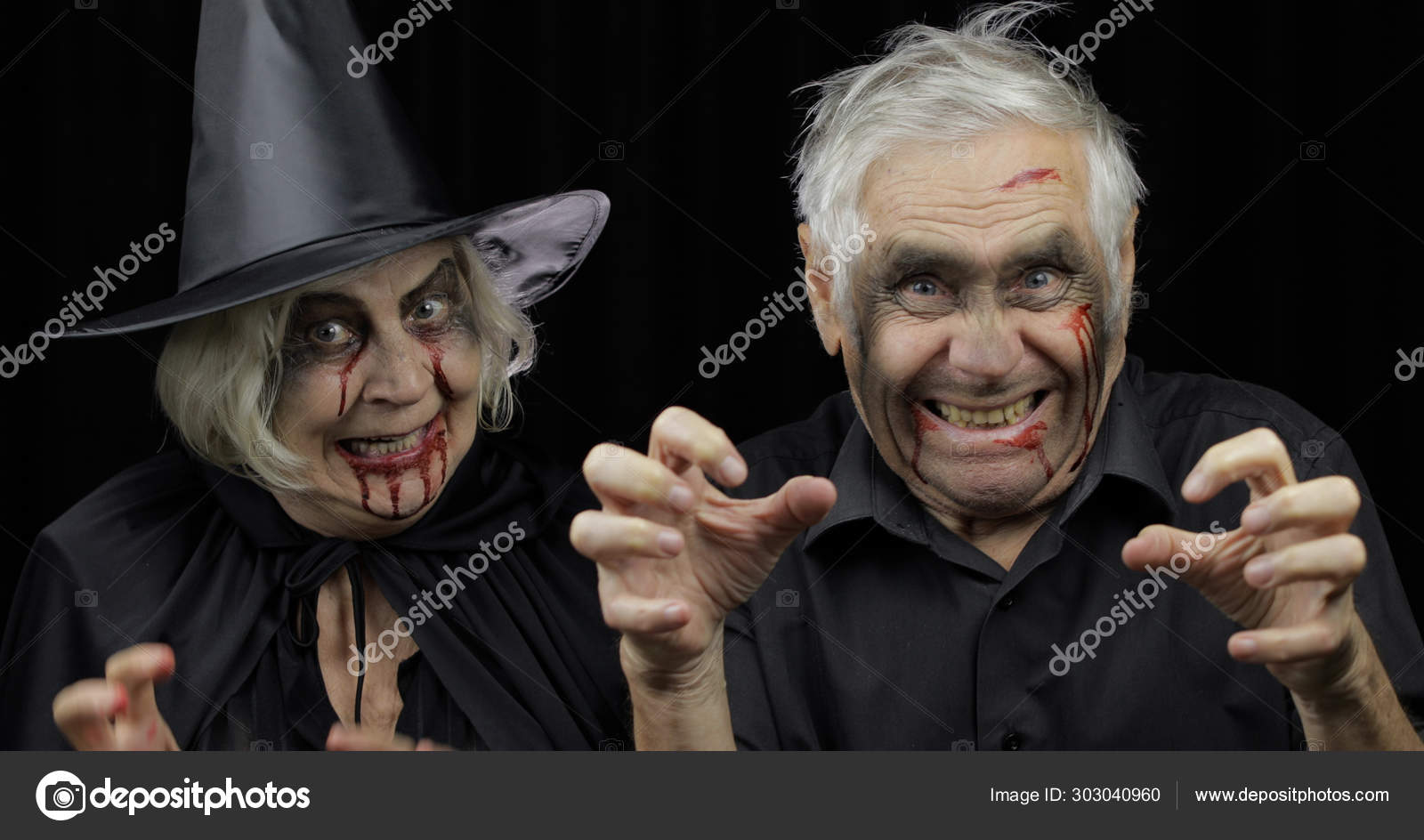 Cara Assustadora Bruxa E Família De Halloween Condecoração De