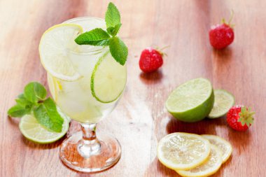 Limonata cam yakın çekim yenileme