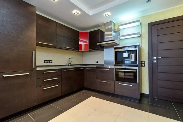 Keuken Met Apparatuur Een Prachtig Interieur — Stockfoto
