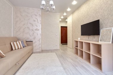 Güzel bir iç mekanı olan oturma odası.