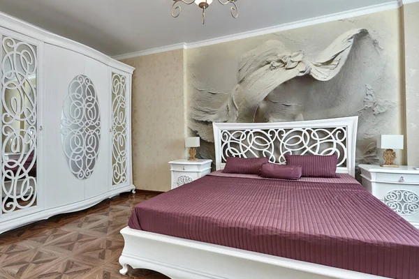 Спальня Красивим Інтер Єром — стокове фото