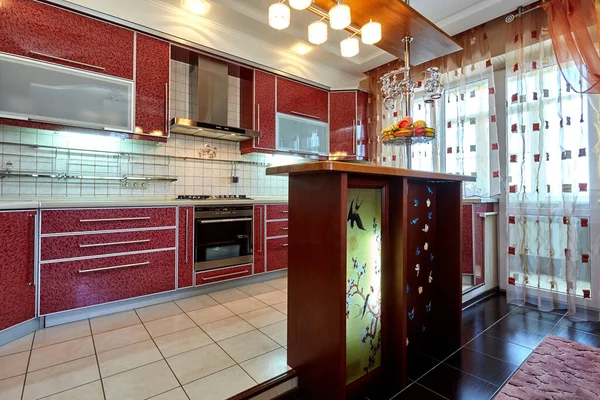 Kitchen Appliances Beautiful Interior Stock Photo