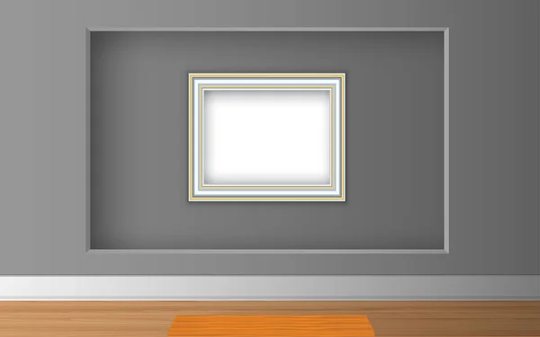 Picture Frame Wall Gallery Room — Stock Vector