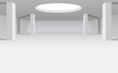 beyaz stüdyo odasında çatıda güneş ışığı