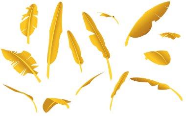 altın muz yapraklar soyut arka plan