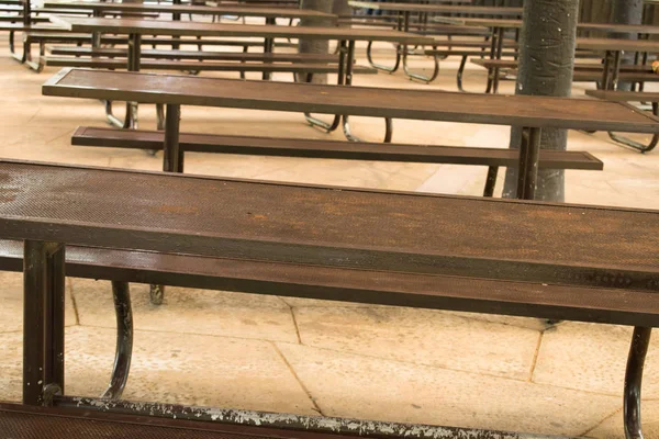 Chaises Table Dans Cantine — Photo