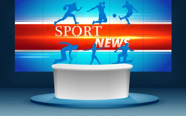 Table Sport News Lcd Background News Room — Stock Vector