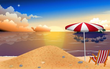 sabah plajda manzara kum