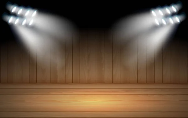 ahşap stüdyo odasında beyaz spot