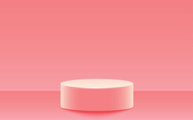 pembe stüdyo odasında pembe podyum