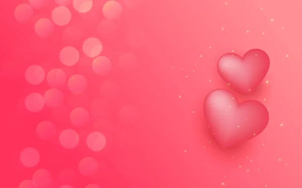 粉红色抽象背景上的心 — 图库矢量图片#