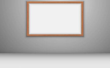 Beyaz tahta beyaz stüdyo odasında.