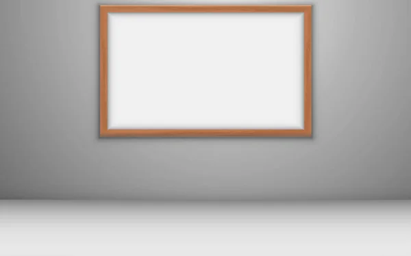Λευκό Πίνακα Στο Λευκό Στούντιο Δωμάτιο — Διανυσματικό Αρχείο