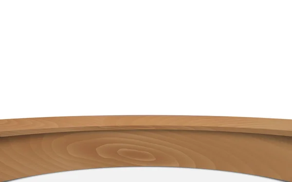 白いスタジオルームの木のテーブル — ストックベクタ