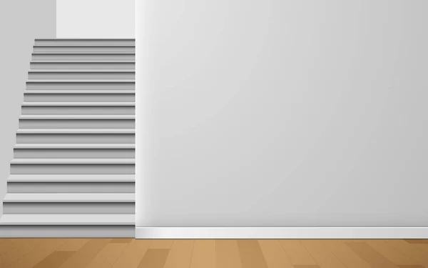 Weiße Treppe Weißen Raum — Stockvektor