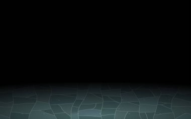  Karanlık odada mermer zemin ve spot ışıkları