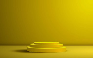 Sarı podyum sarı odada.