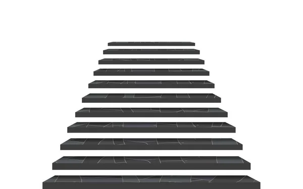 Escalera Mármol Habitación Blanca — Vector de stock