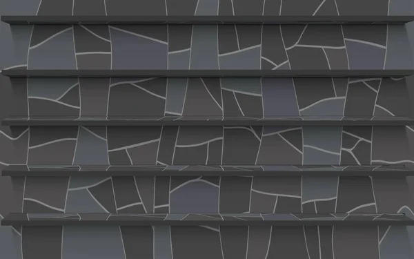 Étagère Marbre Sur Mur Marbre Dans Chambre — Image vectorielle