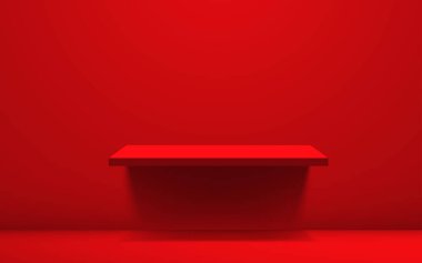 Kırmızı odalı kırmızı merdiven.