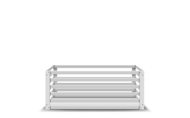 beyaz arkaplanda beyaz ürün kutusu